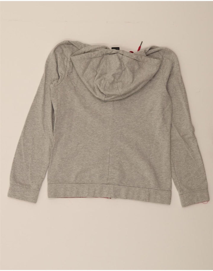 ERREA Womens Graphic Zip Hoodie Sweater UK 18 XL Grey Vintage Errea and Second-Hand Errea from Messina Hembry 