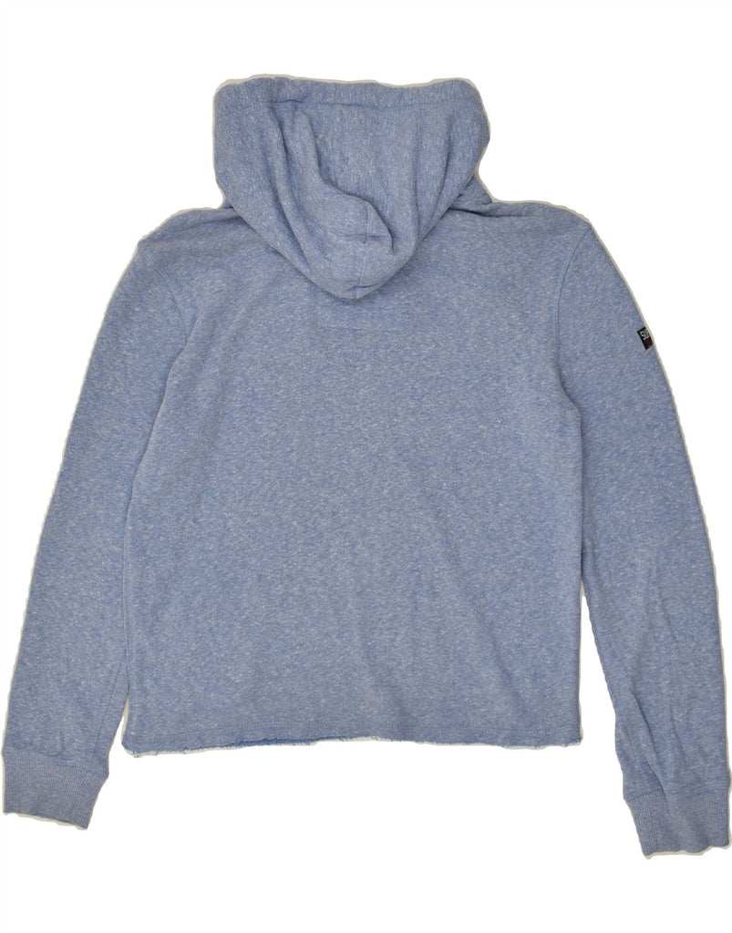 SUPERDRY Womens Hoodie Jumper UK 16 Large Blue Cotton | Vintage Superdry | Thrift | Second-Hand Superdry | Used Clothing | Messina Hembry 