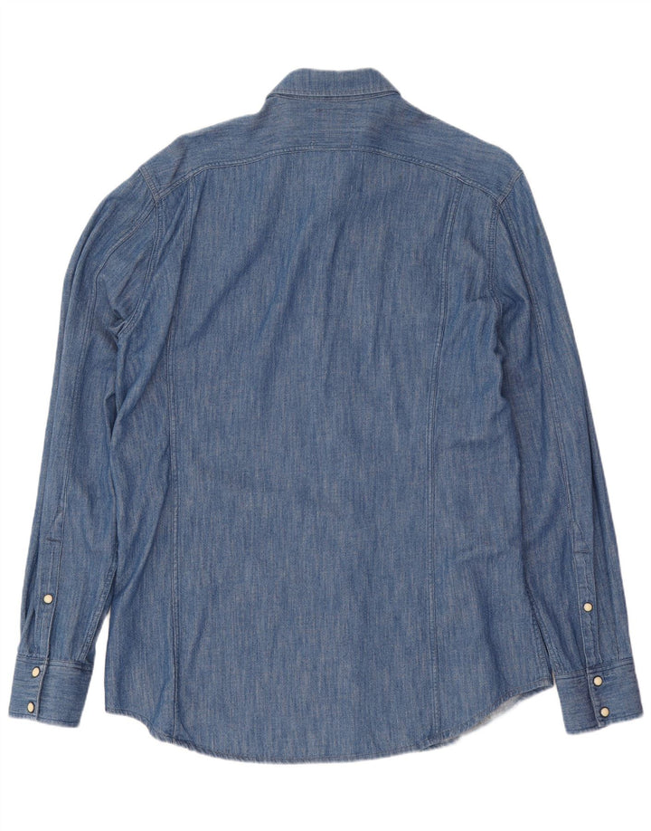 G-Star Mens Denim Shirt Large Blue Cotton