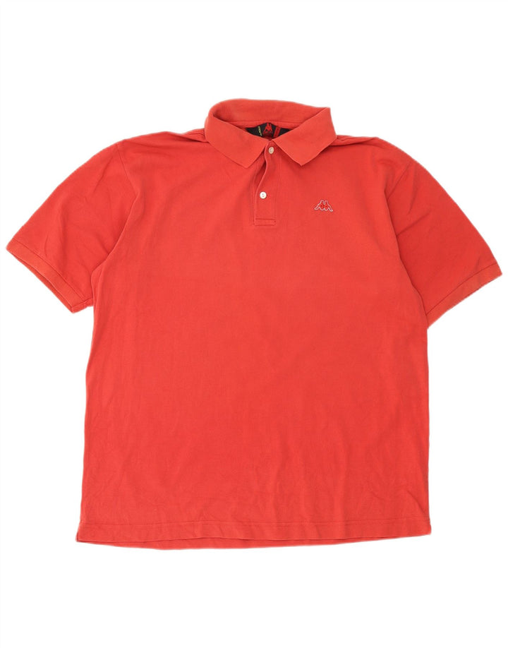 Kappa Mens Polo Shirt XL Red Cotton