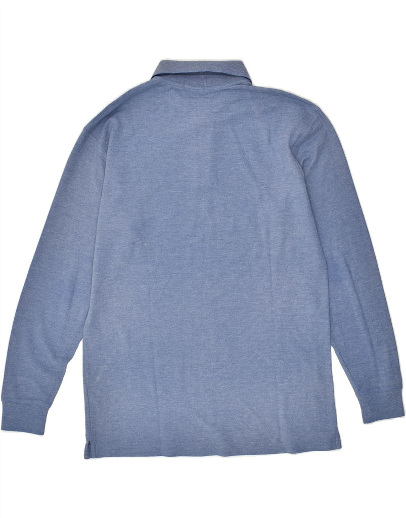 FILA Mens Long Sleeve Polo Shirt IT 50 Medium Blue Cotton | Vintage Fila | Thrift | Second-Hand Fila | Used Clothing | Messina Hembry 