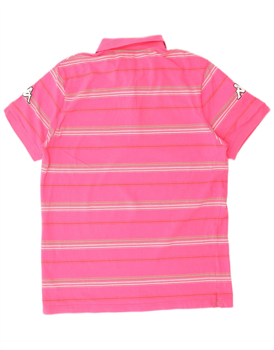 KAPPA Mens Italia Graphic Polo Shirt 2XL Pink Striped Cotton