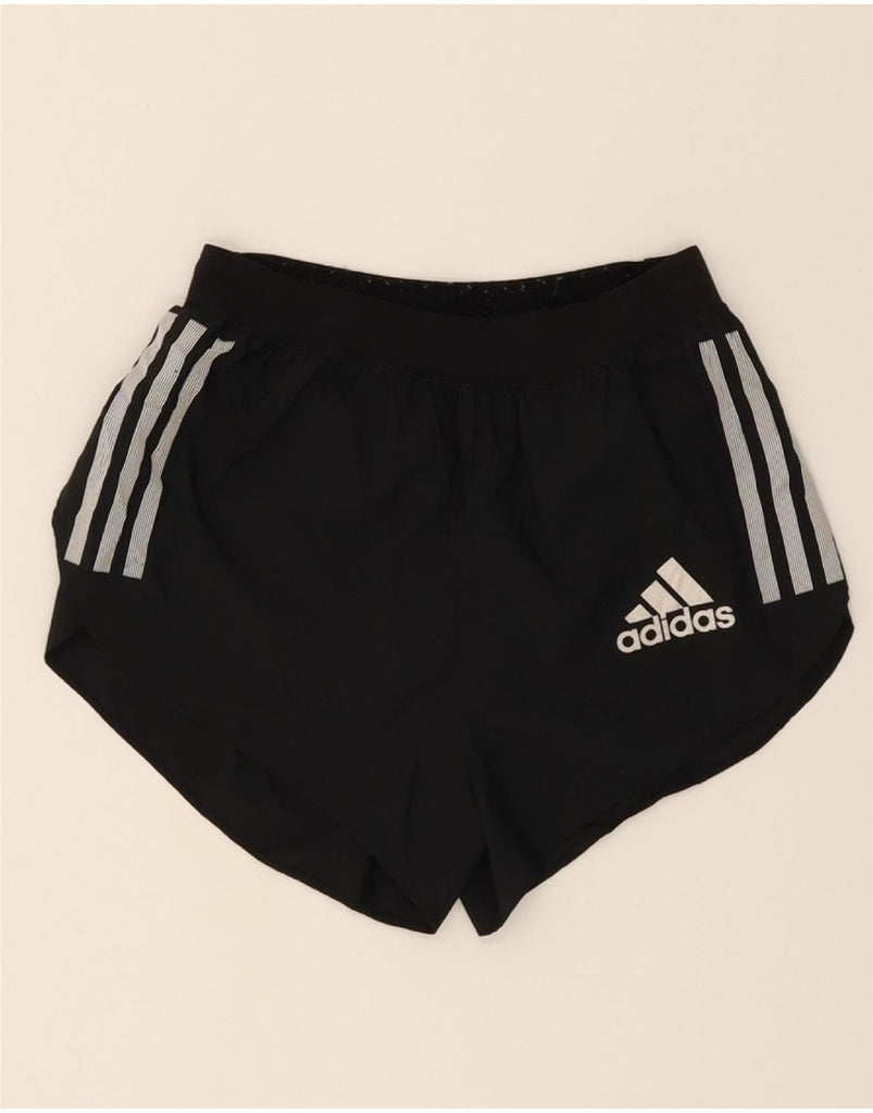 ADIDAS Womens Sport Shorts UK 14 Medium Black Polyester Vintage Adidas and Second-Hand Adidas from Messina Hembry 