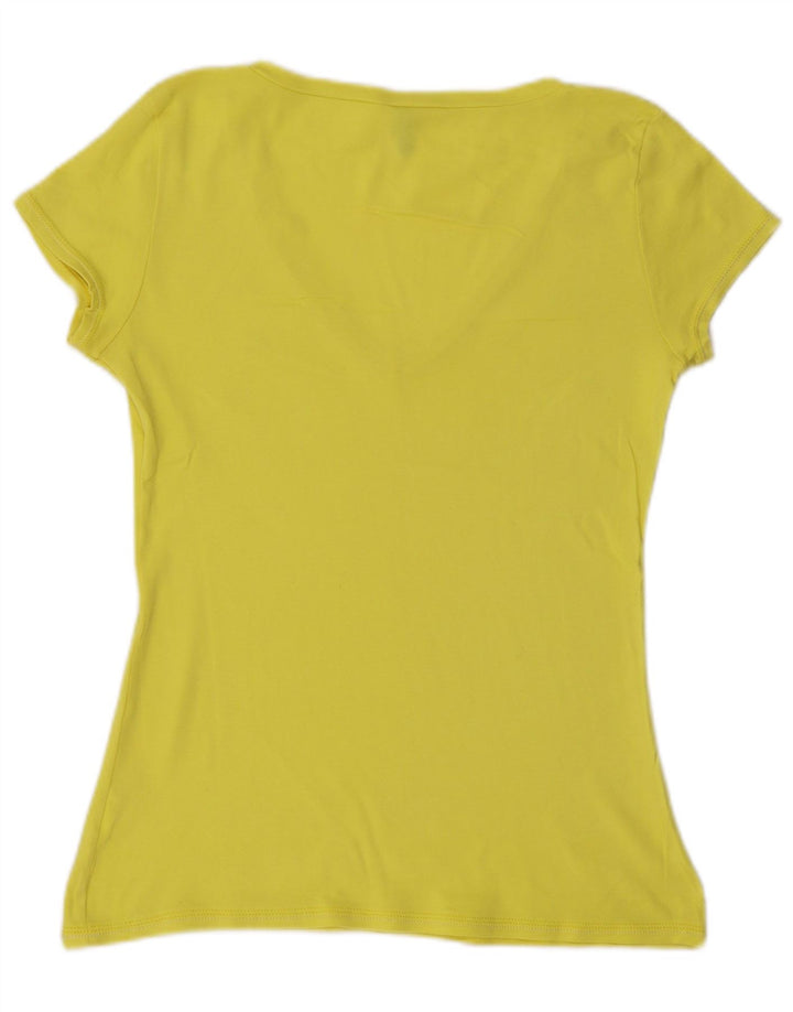 Benetton Womens T-Shirt Top UK 10 Small Yellow