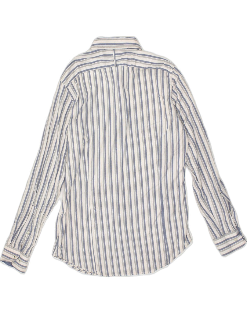 BANANA REPUBLIC Mens Shirt Medium Off White Striped Cotton | Vintage Banana Republic | Thrift | Second-Hand Banana Republic | Used Clothing | Messina Hembry 