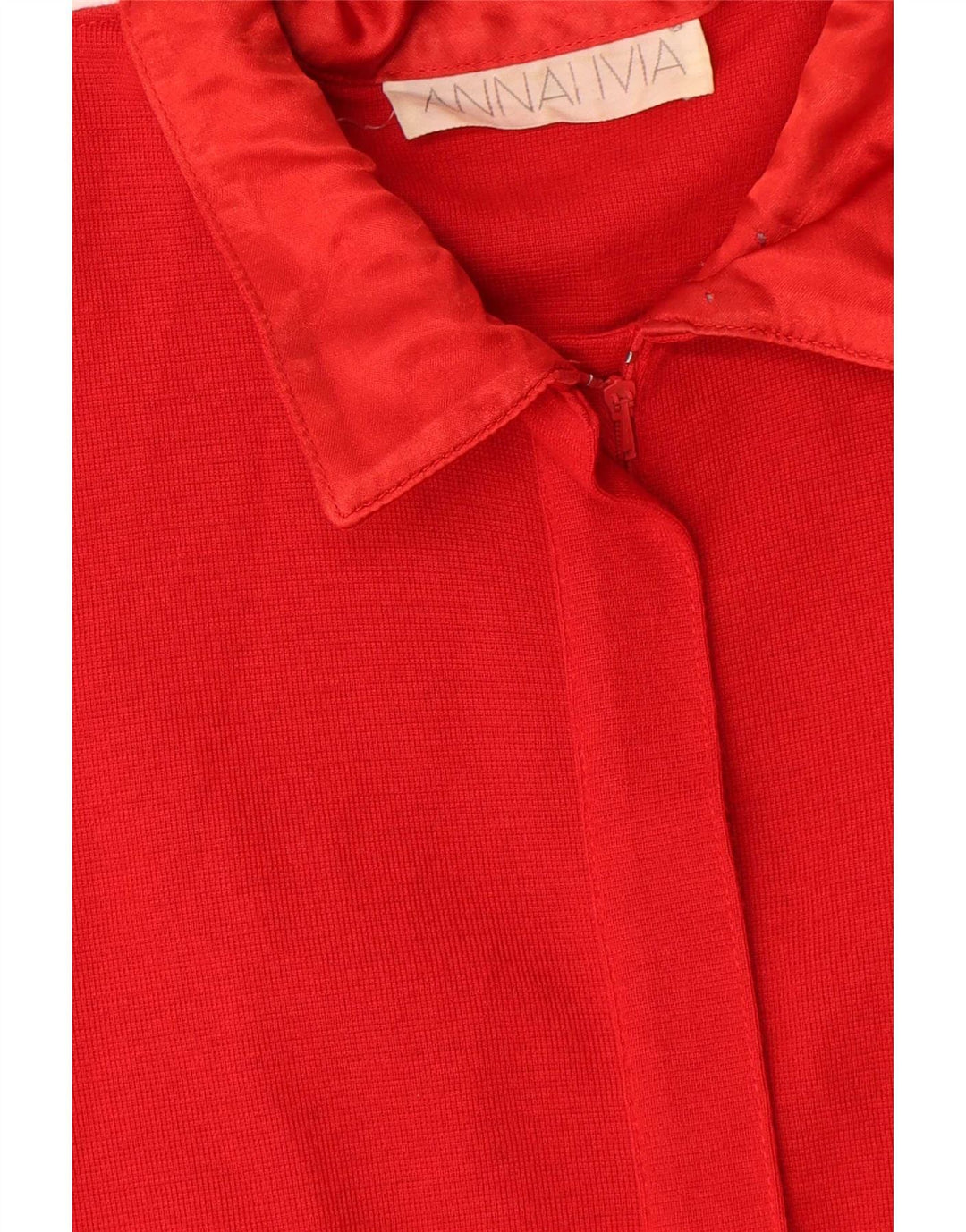 Vintage Womens Long Sleeve Sheath Dress UK 14 Medium Red