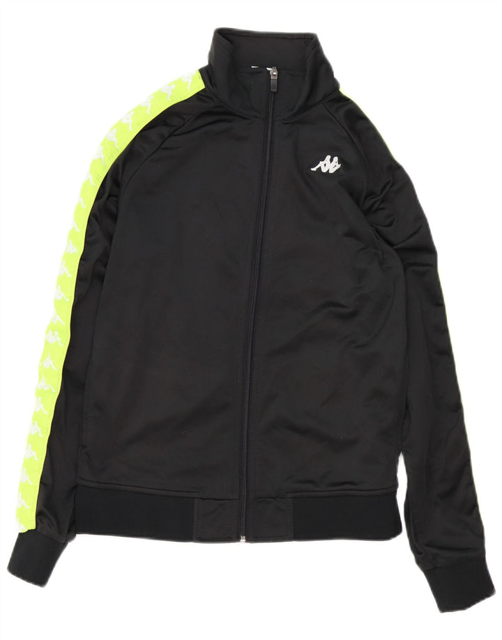 KAPPA Boys Graphic Full Tracksuit 15-16 Years  Black Colourblock Polyester