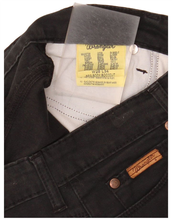 WRANGLER Womens Bootcut Jeans W28 L30 Black Cotton