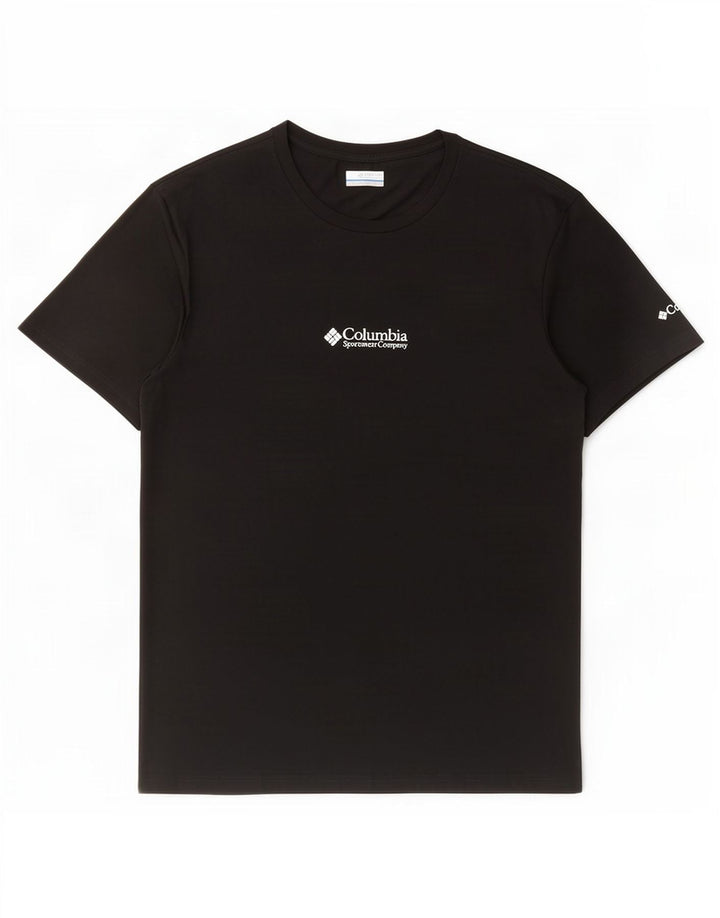 Columbia Mens T-Shirt Top Large Black Cotton