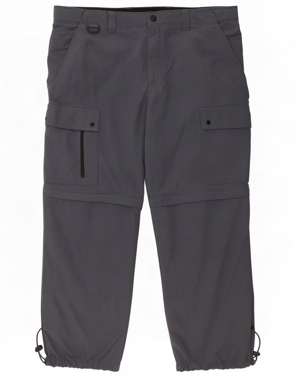 Marks & Spencer Mens Straight Cargo Trousers W38 L29 Navy Blue Cotton