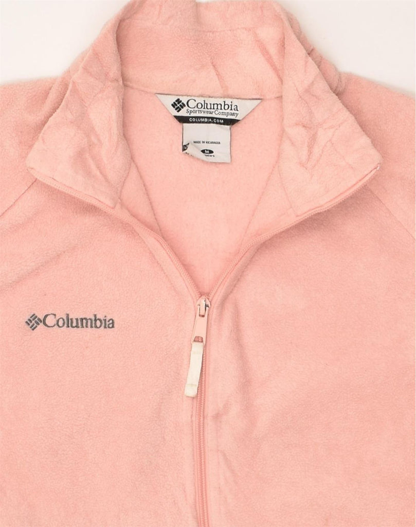 COLUMBIA Womens Fleece Jacket UK 14 Medium Pink Polyester | Vintage Columbia | Thrift | Second-Hand Columbia | Used Clothing | Messina Hembry 