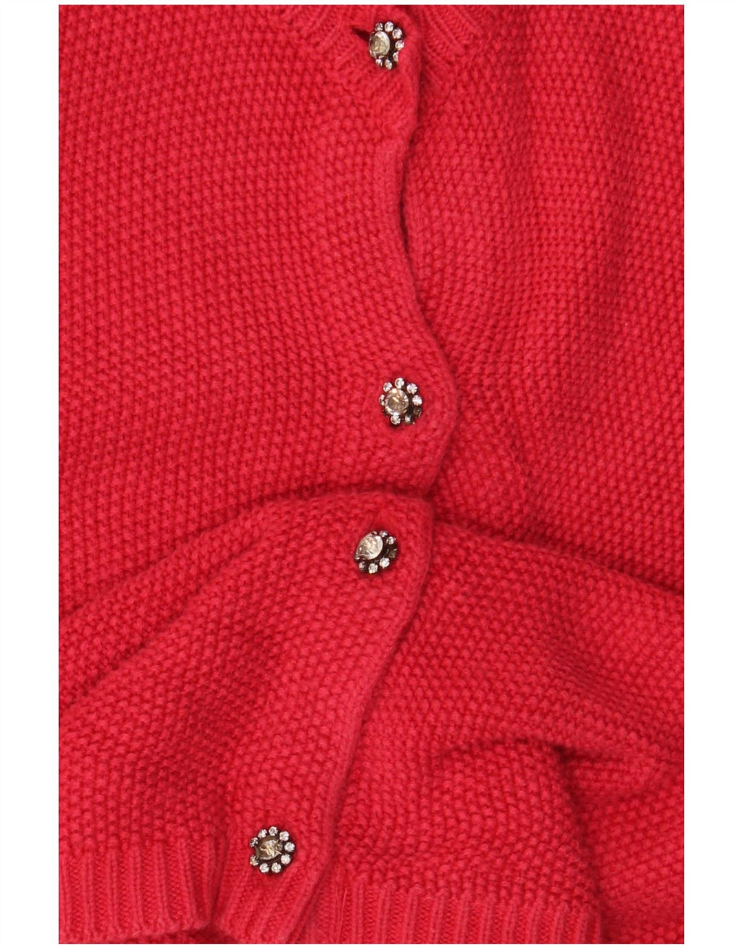 Zara Womens Cardigan Sweater UK 10 Small Red Viscose