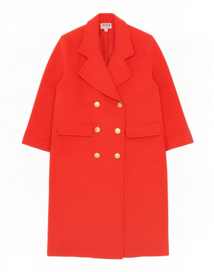 Mansfield Womens Oversized Double Breasted Coat UK 14 Large Red