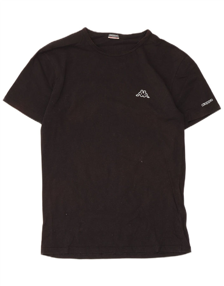 Kappa Mens T-Shirt Top Medium Black Cotton