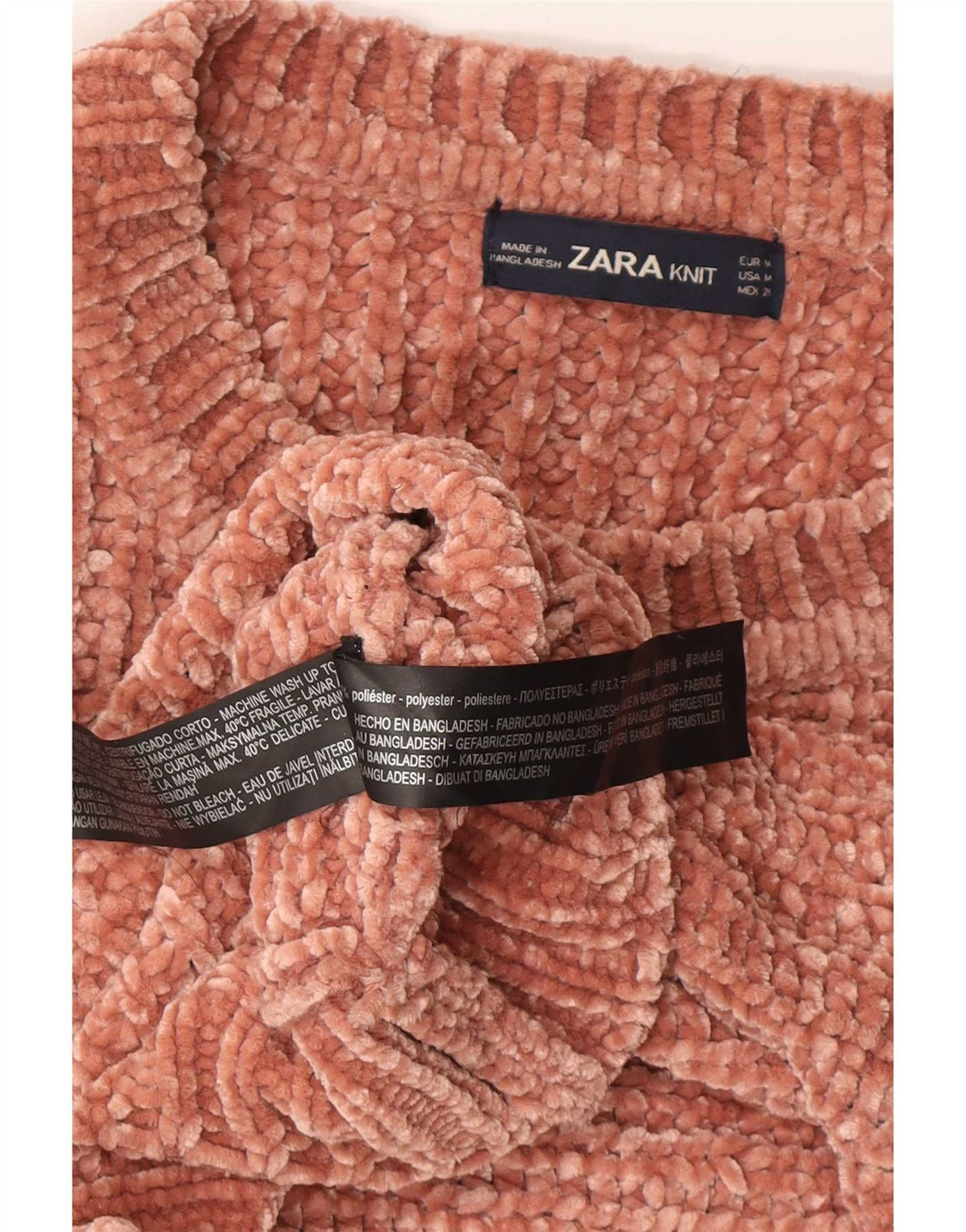 Zara Womens Boat Neck Jumper Sweater UK 14 Medium Brown Polyester