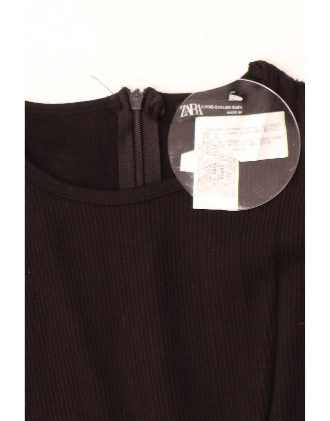 Zara Womens Sleeveless Jumpsuit UK 6 XS Black Polyamide