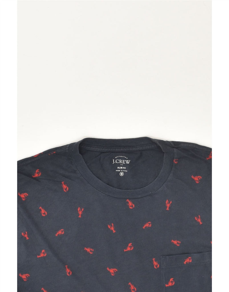 J. CREW Mens Slim Fit T-Shirt Top Medium Navy Blue Spotted Cotton | Vintage J. Crew | Thrift | Second-Hand J. Crew | Used Clothing | Messina Hembry 