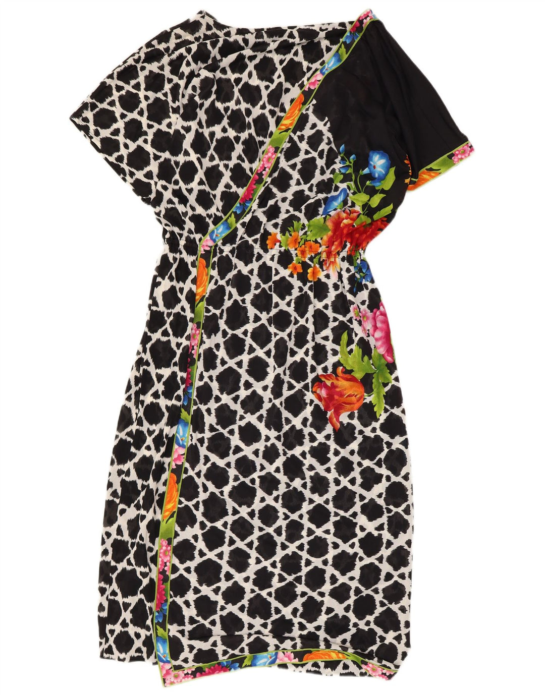 Vintage Womens Sheath Dress UK 14 Medium Multicoloured Floral