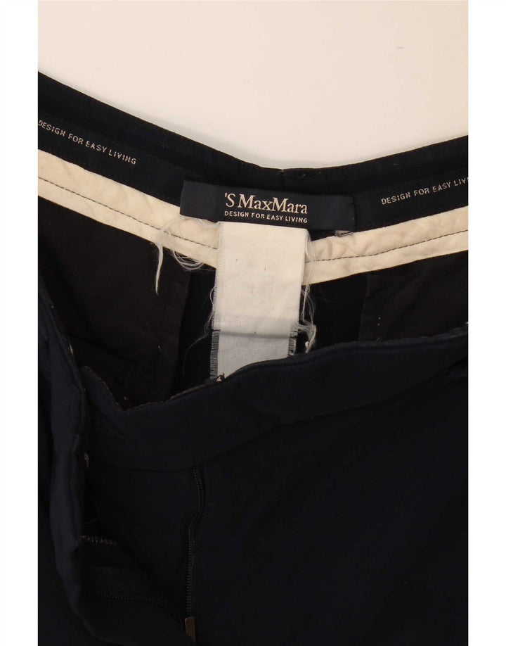 Max Mara Womens Capri Trousers W30 L23 Navy Blue