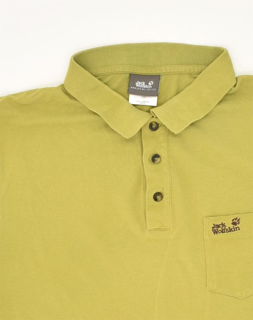 JACK WOLFSKIN Mens Polo Shirt Medium Green Cotton | Vintage Jack Wolfskin | Thrift | Second-Hand Jack Wolfskin | Used Clothing | Messina Hembry 