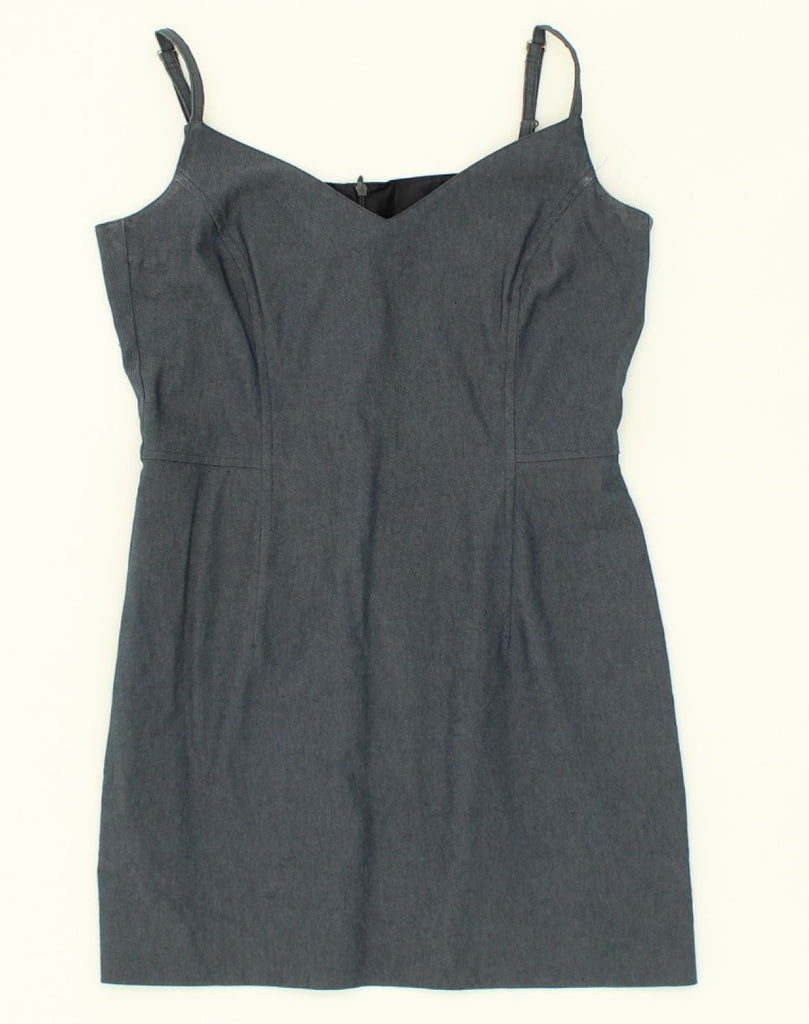 VINTAGE Womens Slip Dress IT 42 Medium Grey Polyester | Vintage Vintage | Thrift | Second-Hand Vintage | Used Clothing | Messina Hembry 