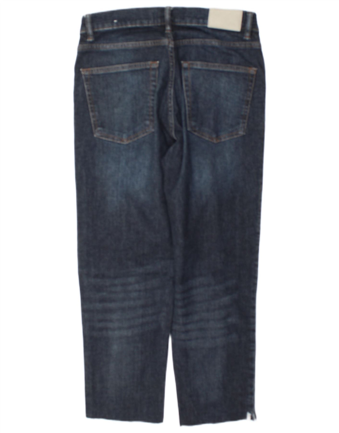 Zara Womens Cropped Jeans W32 L24 Navy Blue