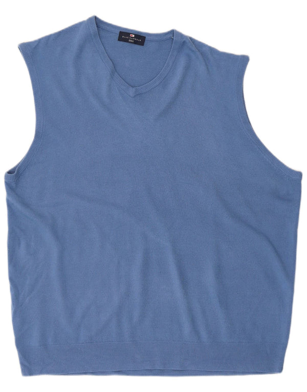 Marks & Spencer Mens Blue Harbour Vest Tank Top 2XL Blue Acrylic