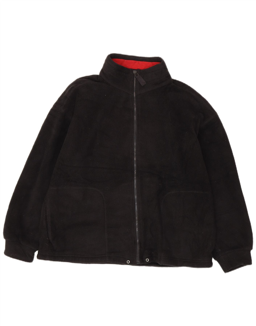 Marks & Spencer Womens Oversized Fleece Jacket UK 16 Large Black Polyester