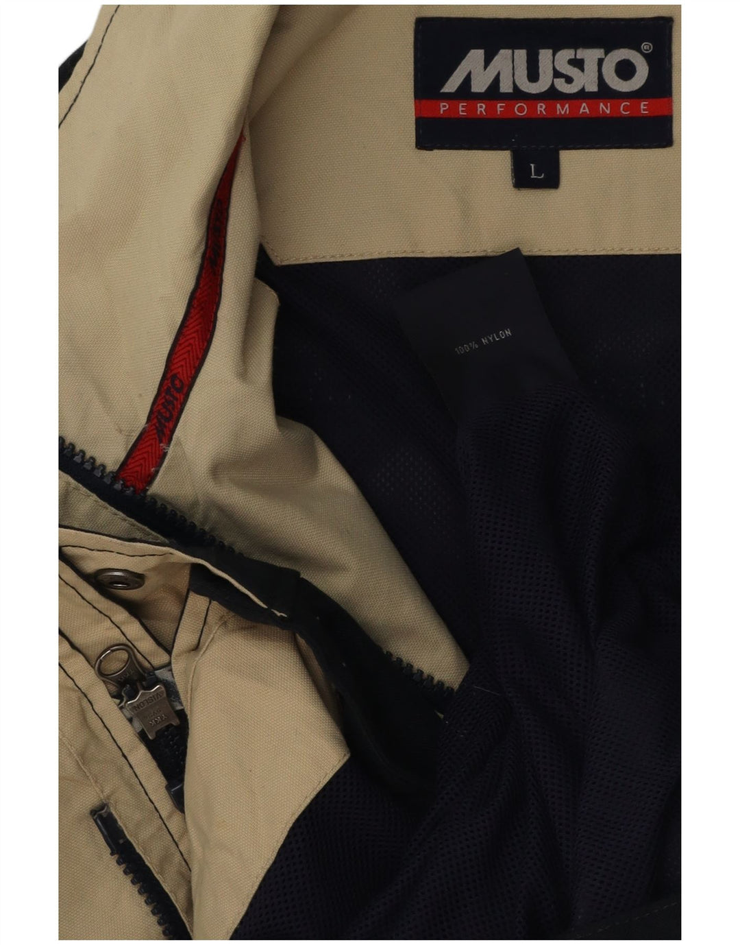 Musto Mens Rain Jacket UK 40 Large Navy Blue Nylon