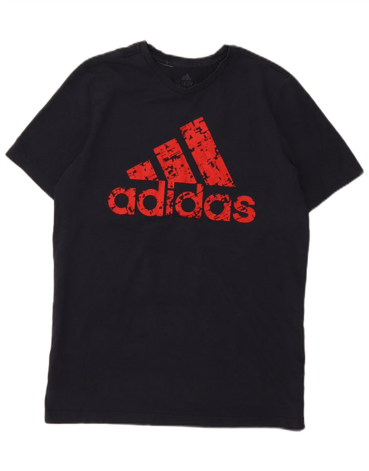 Adidas Boys Graphic T-Shirt Top 13-14 Years Navy Blue