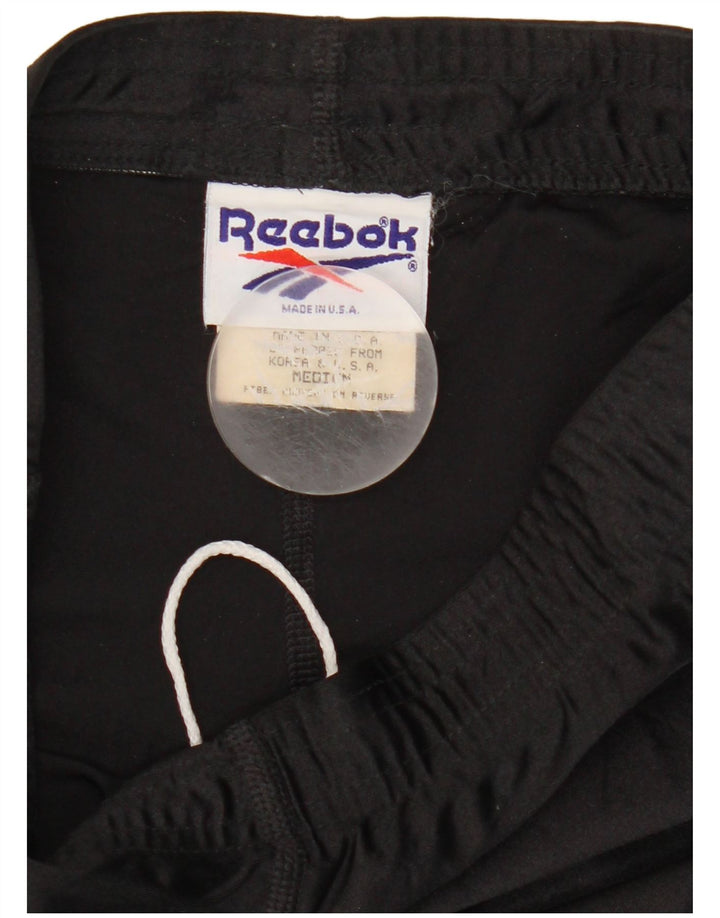 Reebok Womens Leggings UK 12 Medium Black Colourblock Polyester