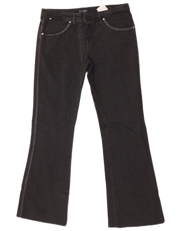 Armani Womens Bootcut Jeans W30 L31 Black Cotton