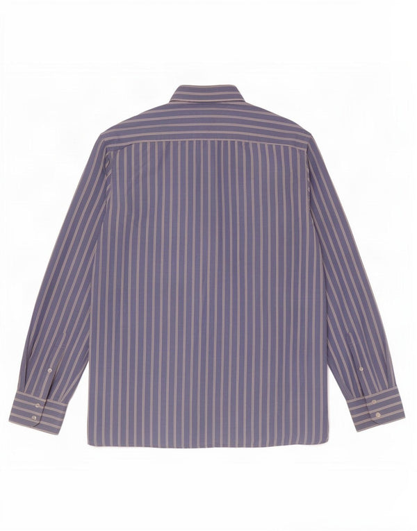 Tommy Hilfiger Mens Shirt Large Blue Striped Cotton