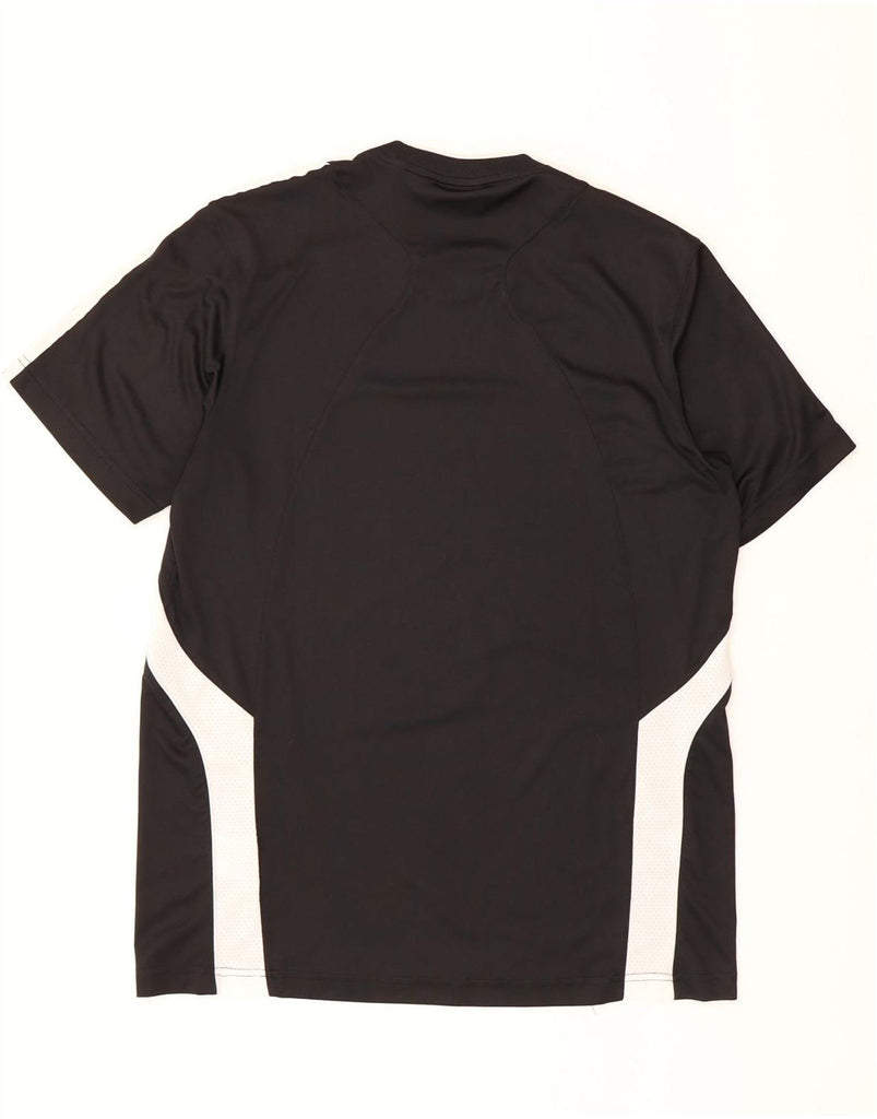 ADIDAS Mens T-Shirt Top UK 42/44 Large Black Colourblock Polyester Vintage Adidas and Second-Hand Adidas from Messina Hembry 
