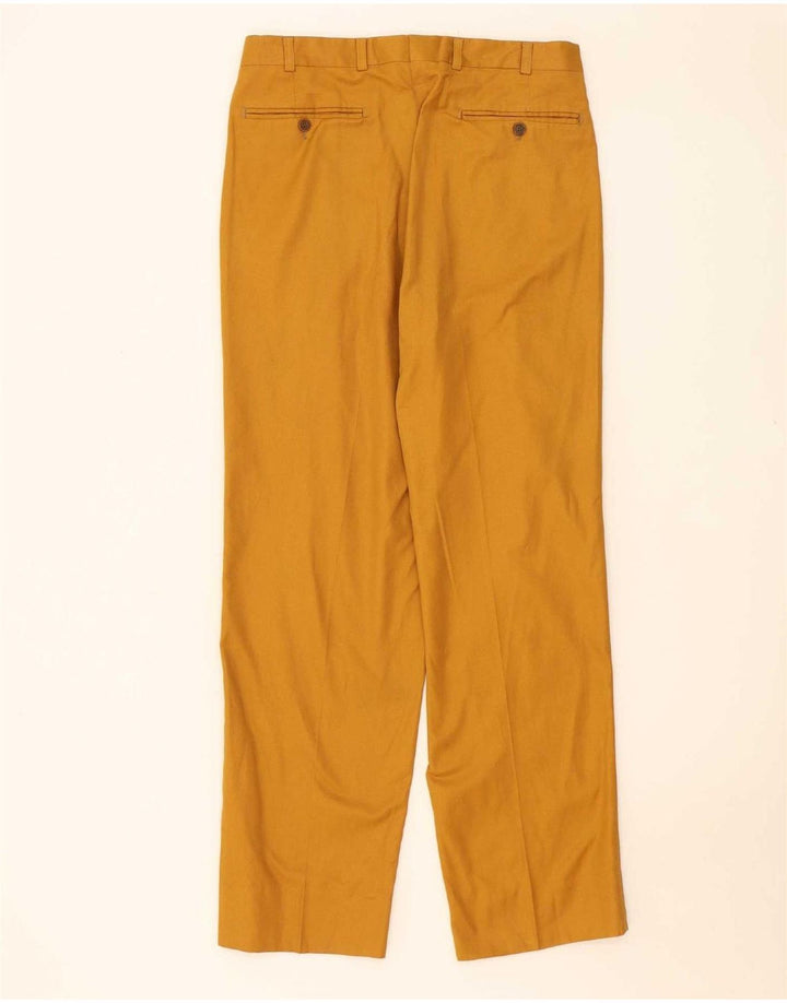 Vintage Mens 2 Button 2 Piece Suit IT 48 Medium W32 L32 Yellow Cotton