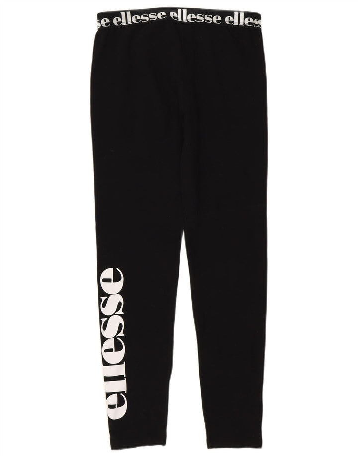 Ellesse Womens Graphic Leggings UK 4 XS Black