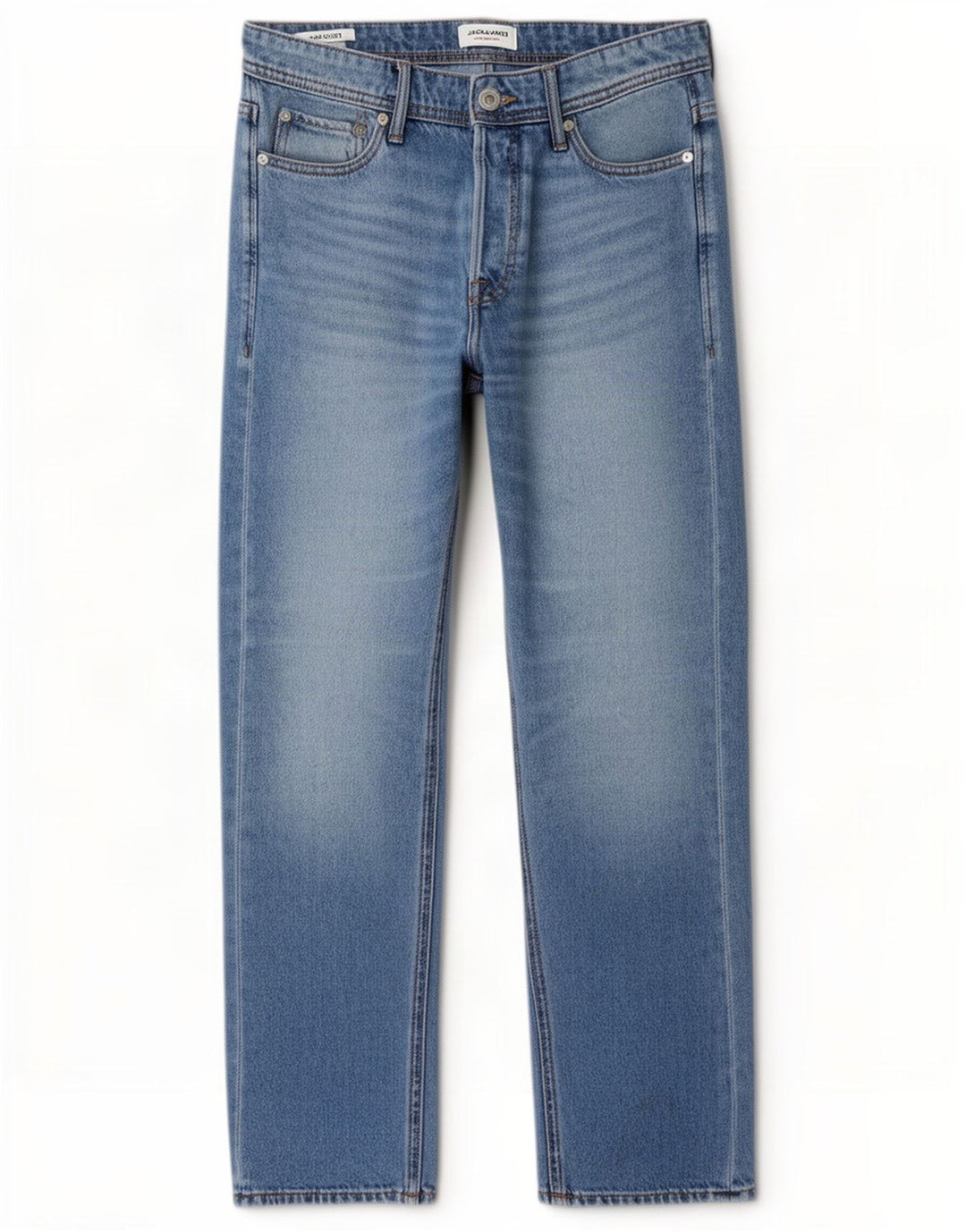 Jack & Jones Mens Chris Straight Jeans W30 L32 Blue Cotton