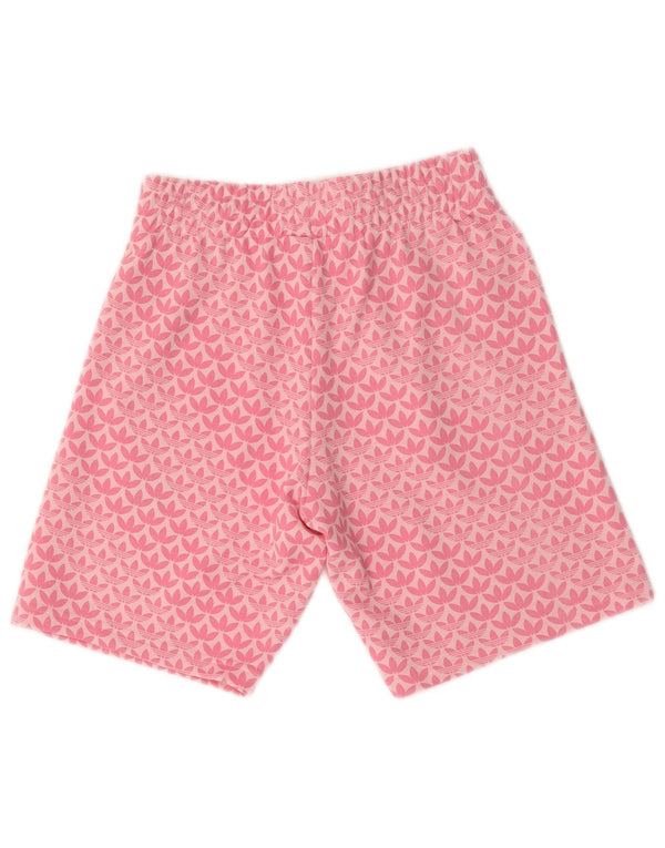 Adidas Girls Graphic Sport Shorts 11-12 Years Pink Cotton