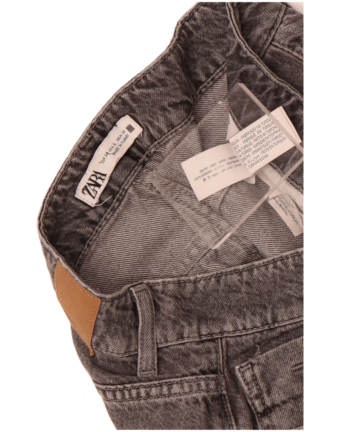 Zara Womens Straight Jeans EU 38 Small W28 L27 Grey Cotton