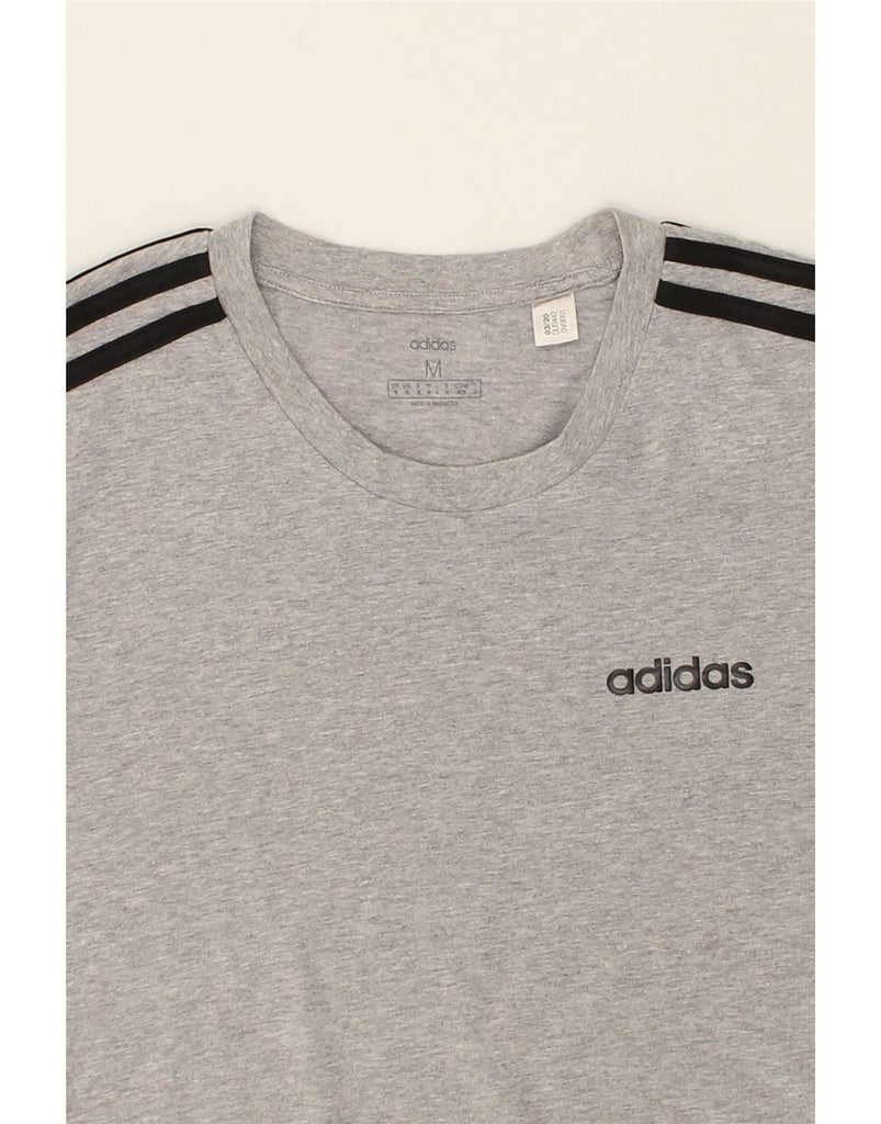 ADIDAS Womens T-Shirt Dress UK 14 Medium Grey Cotton | Vintage Adidas | Thrift | Second-Hand Adidas | Used Clothing | Messina Hembry 