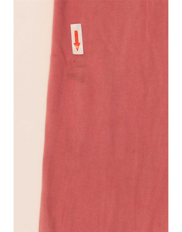 Adidas Womens Leggings UK 12 Medium Pink Cotton