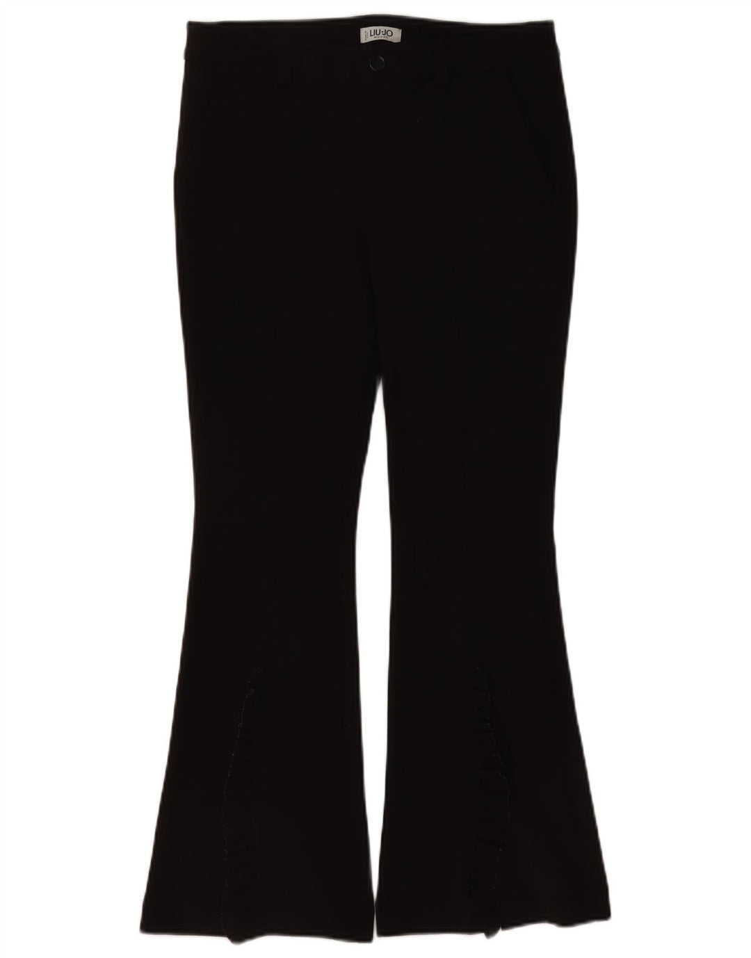 Liu Jo Womens Flare Casual Trousers IT 40 Small W30 L28 Black Polyester