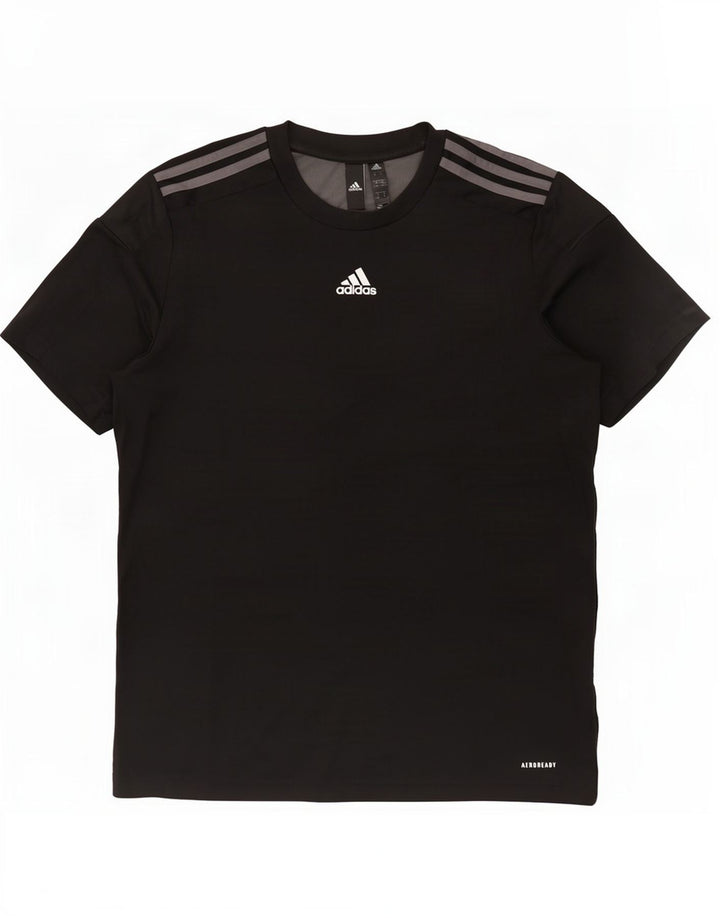 Adidas Mens Aeroready T-Shirt Top Medium Black Colourblock Polyester