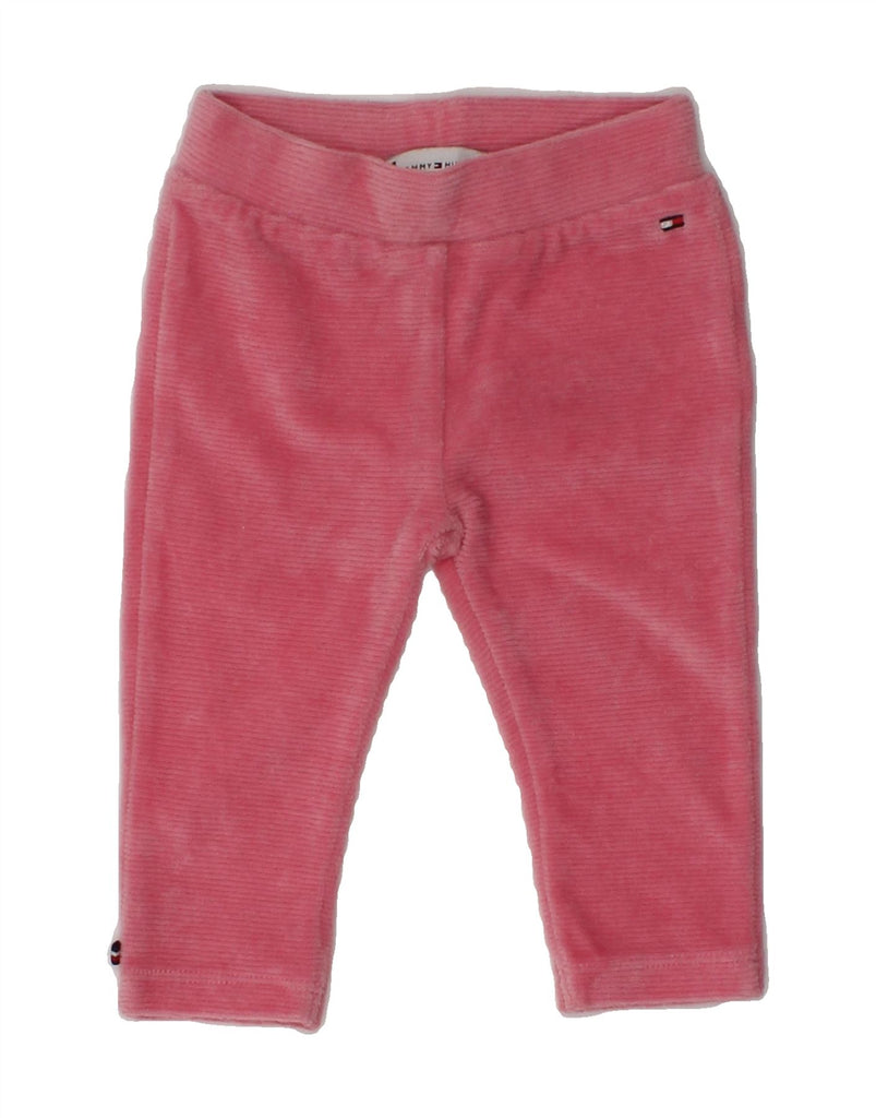 TOMMY HILFIGER Baby Girls Tracksuit Trousers 0-3 Months Pink Cotton | Vintage Tommy Hilfiger | Thrift | Second-Hand Tommy Hilfiger | Used Clothing | Messina Hembry 