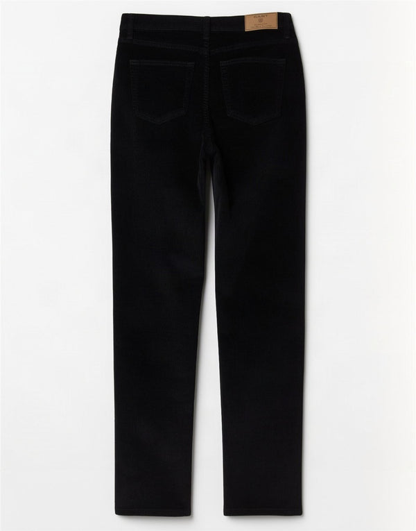 Gant Womens Straight Corduroy Trousers W27 L32 Navy Blue Cotton