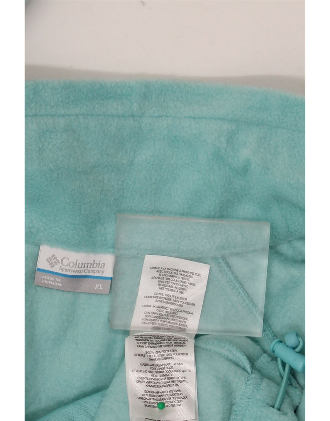 Columbia Womens Fleece Jacket UK 18 XL Turquoise Polyester