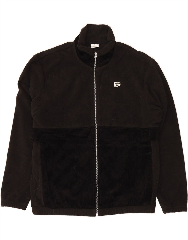 PUMA Mens Fleece Jacket UK 40 Large Black Cotton Vintage Puma and Second-Hand Puma from Messina Hembry 