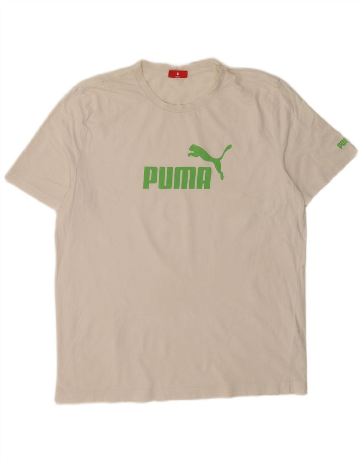 Puma Mens Graphic T-Shirt Top Large White