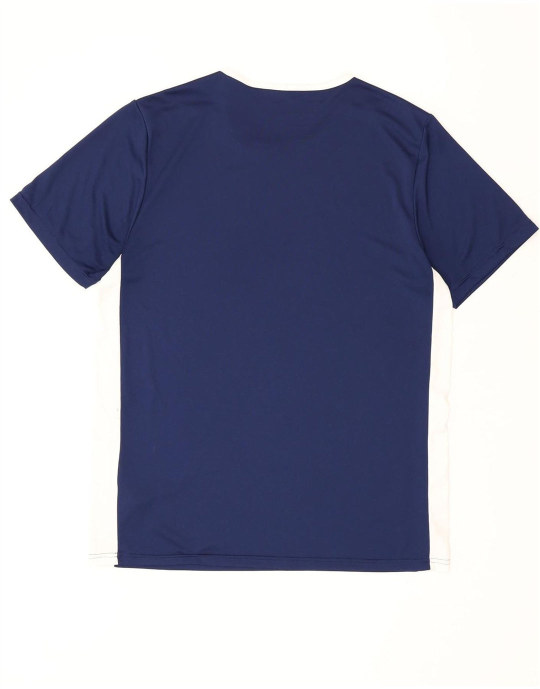 Adidas Mens Climalite T-Shirt Top Large Navy Blue Colourblock Polyester