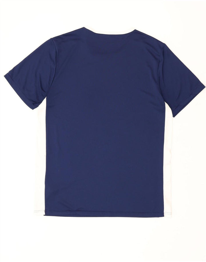 Adidas Mens Climalite T-Shirt Top Large Navy Blue Colourblock Polyester